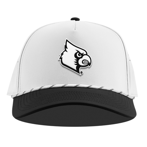 University of Louisville "Vintage Louisville Team Logo" Curved 5 Panel Rope White/Black