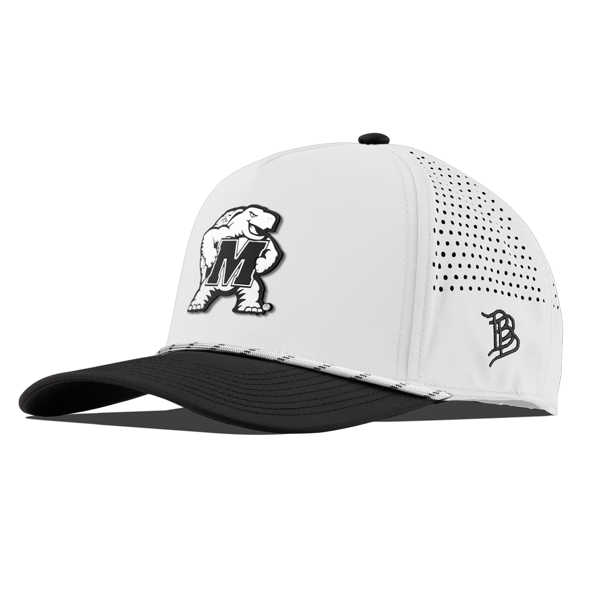University of Maryland "Vintage Maryland Team Logo" Curved 5 Panel Rope White/Black