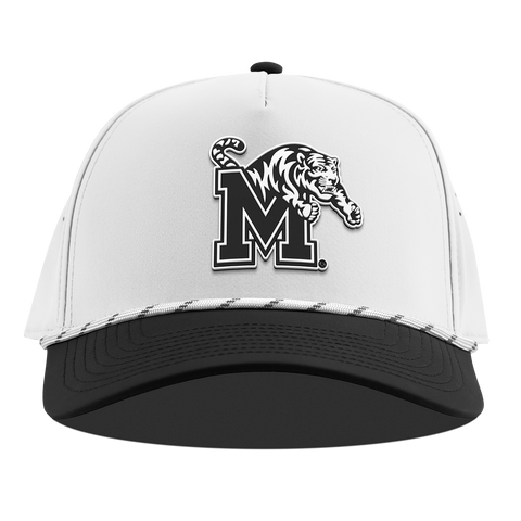 University of Memphis "Vintage Memphis Team Logo" Curved 5 Panel Rope White/Black