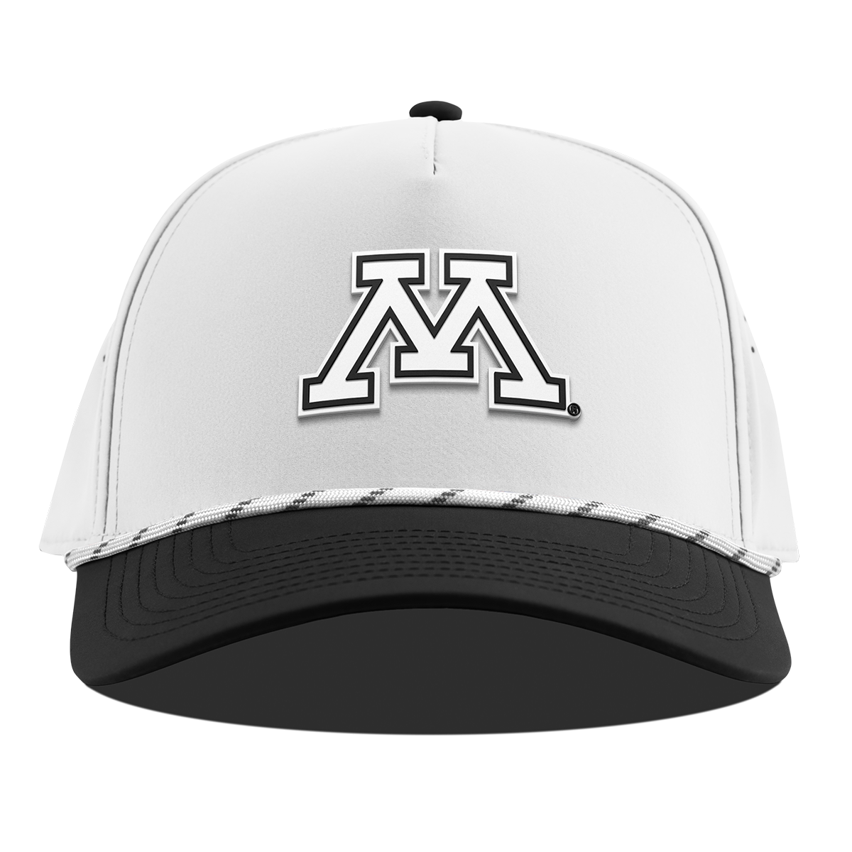 University of Minnesota "Vintage Minnesota Team Logo" Curved 5 Panel Rope White/Black