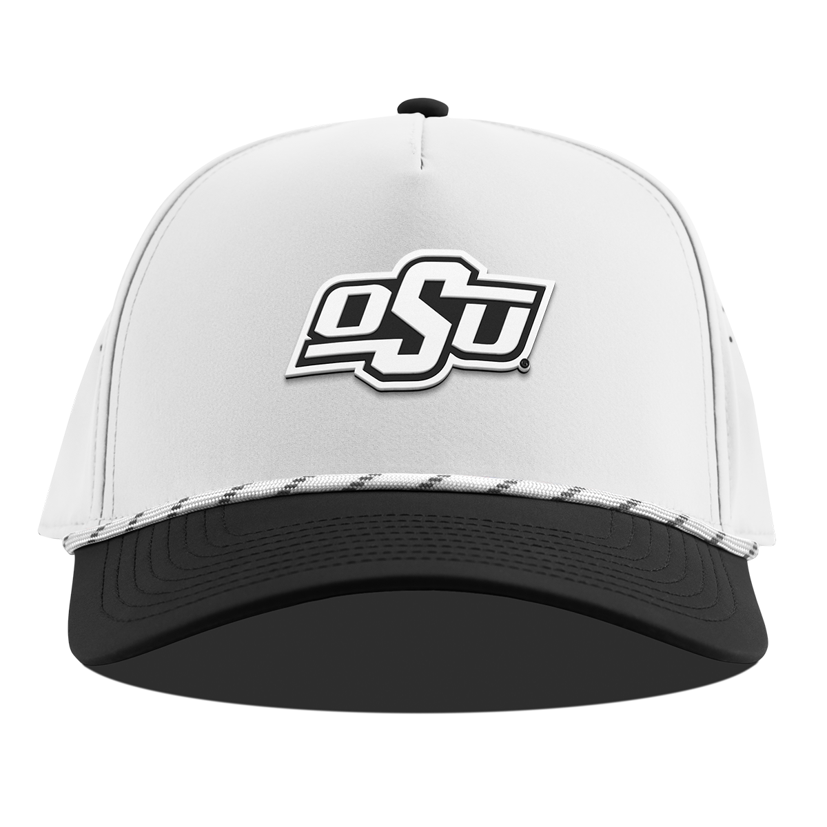 Oklahoma State University "Vintage OSU Team Logo" Curved 5 Panel Rope White/Black