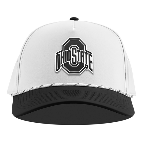 Ohio State University "Vintage Ohio State Team Logo" Curved 5 Panel Rope White/Black