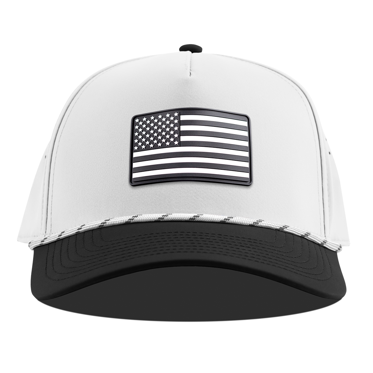Vintage Old Glory Curved 5 Panel Rope Black/White