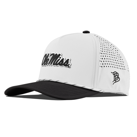 University of Mississippi "Vintage Ole Miss Team Logo" Curved 5 Panel Rope White/Black