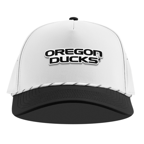 University of Oregon "Vintage Oregon Ducks" Curved 5 Panel Rope White/Black