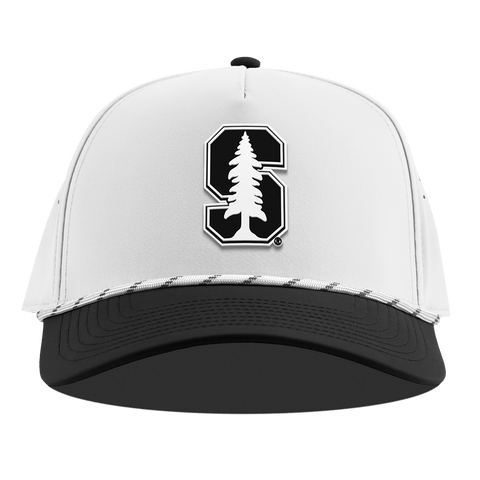 Stanford University "Vintage Stanford Team Logo" Curved 5 Panel Rope White/Black