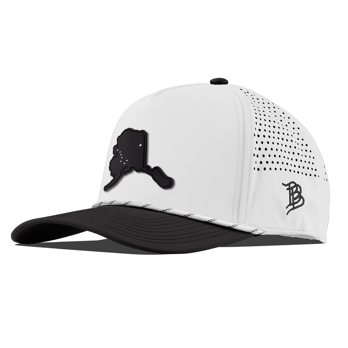 Alaska Vintage Curved 5 Panel Rope White/Black