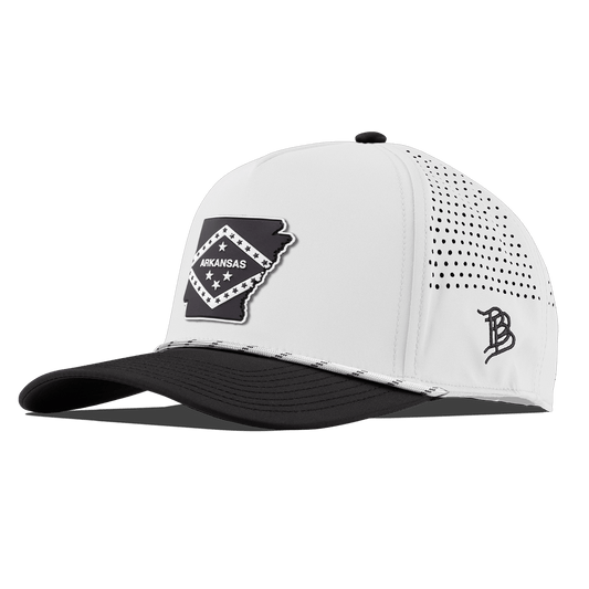 Arkansas Vintage Curved 5 Panel Rope White/Black