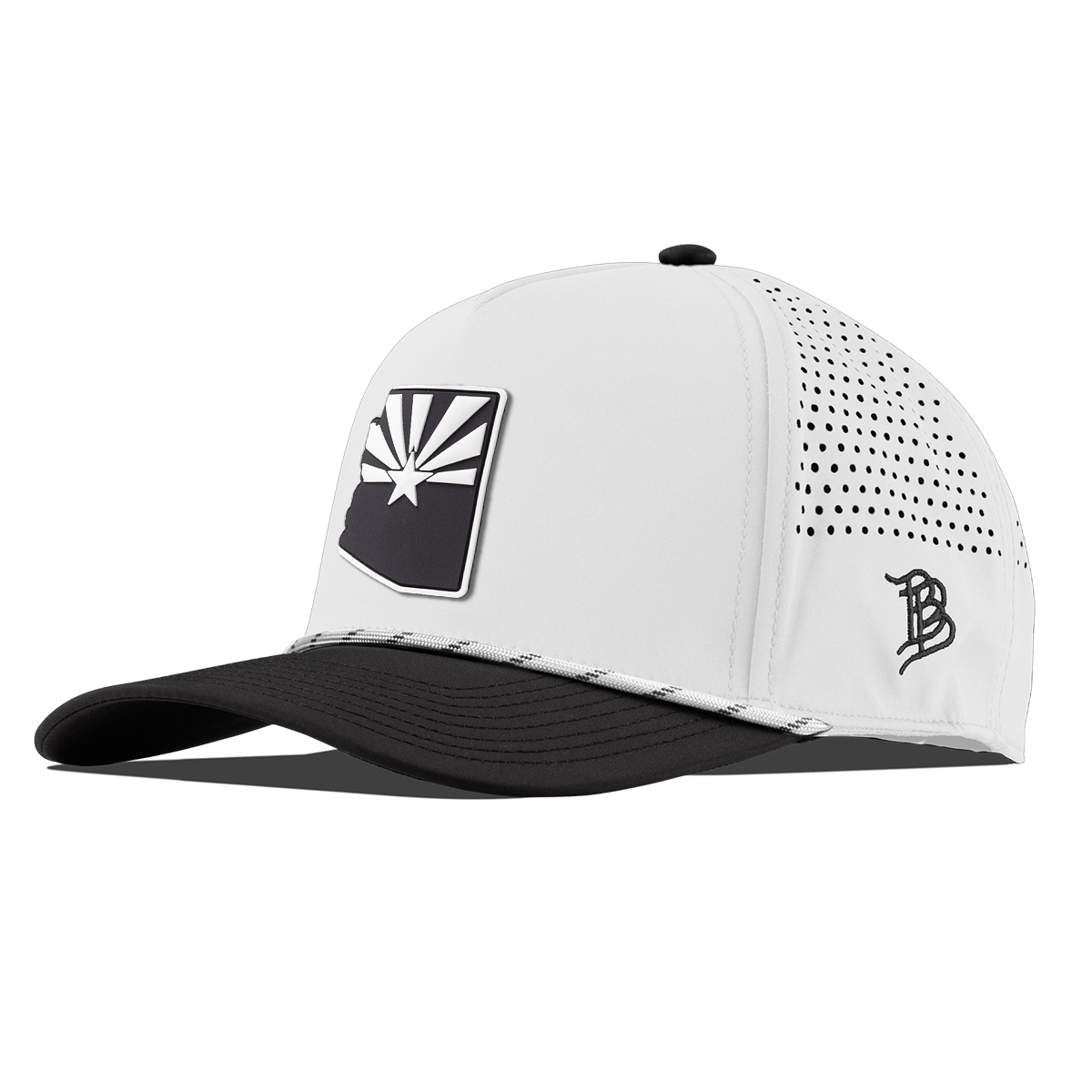 Arizona Vintage Curved 5 Panel Rope White/Black