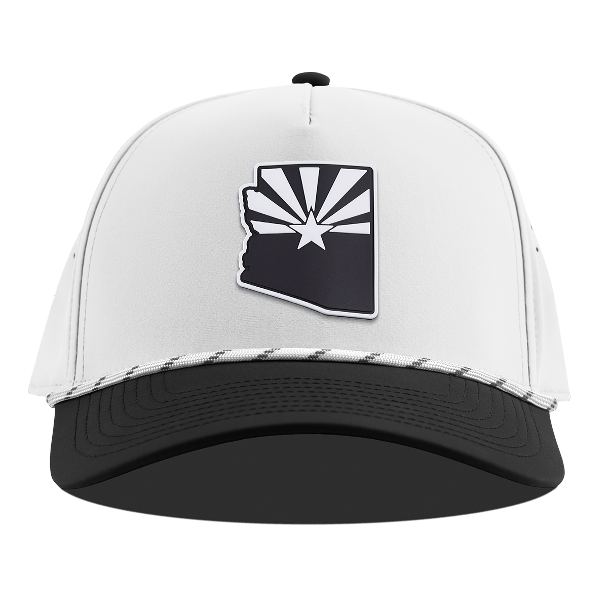 Arizona Vintage Curved 5 Panel Rope White/Black