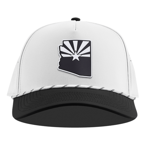 Arizona Vintage Curved 5 Panel Rope White/Black