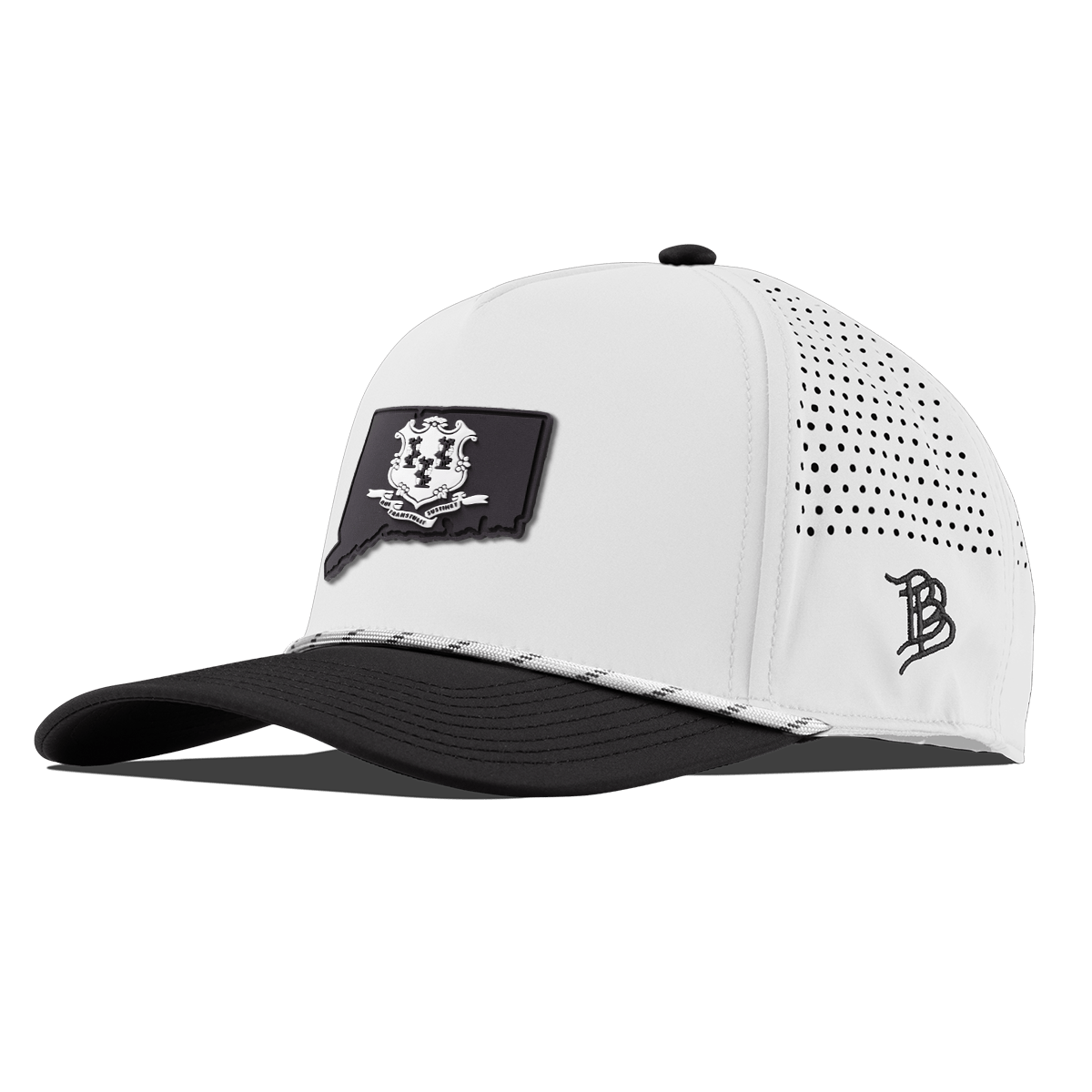 Connecticut Vintage Curved 5 Panel Rope White/Black