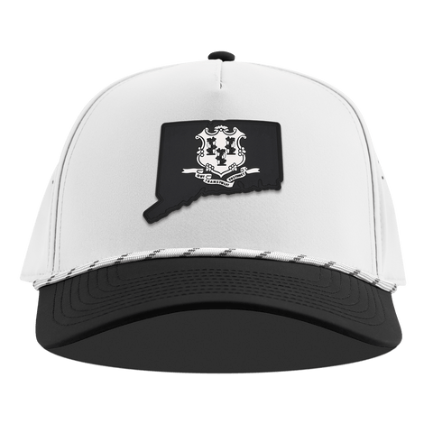Connecticut Vintage Curved 5 Panel Rope White/Black