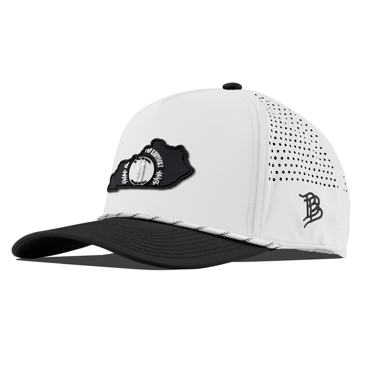 Kentucky Vintage Curved 5 Panel Rope White/Black