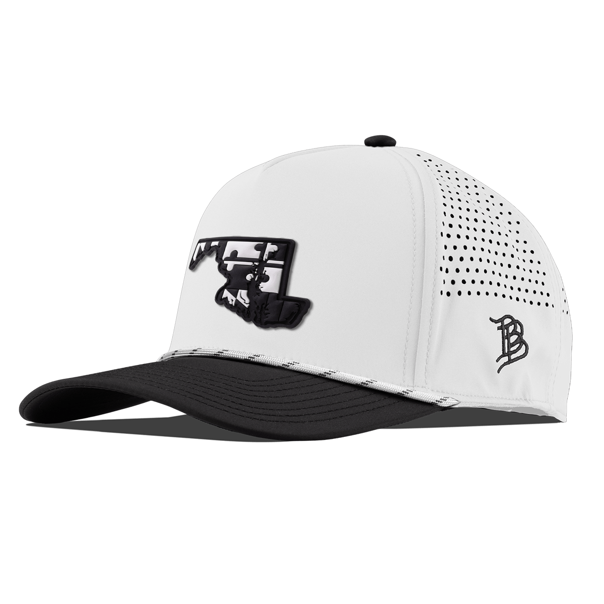 Maryland Vintage Curved 5 Panel Rope White/Black