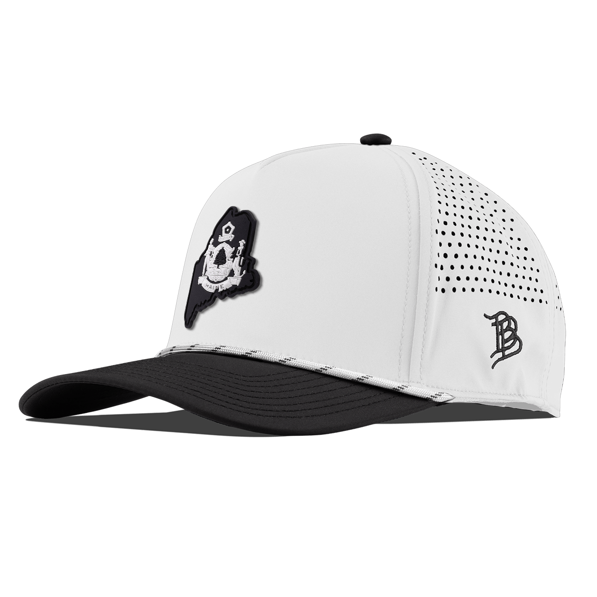 Maine Vintage Curved 5 Panel Rope White/Black