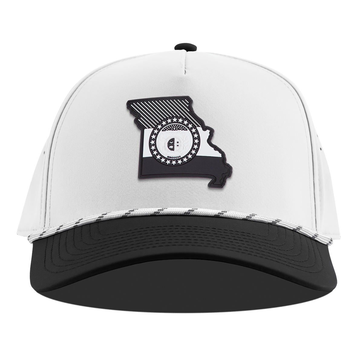 Missouri Vintage Curved 5 Panel Rope White/Black