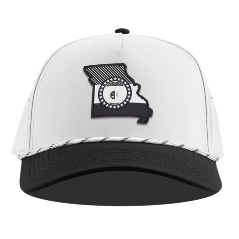 Missouri Vintage Curved 5 Panel Rope White/Black