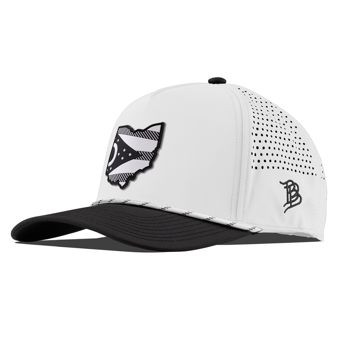 Ohio Vintage Curved 5 Panel Rope White/Black