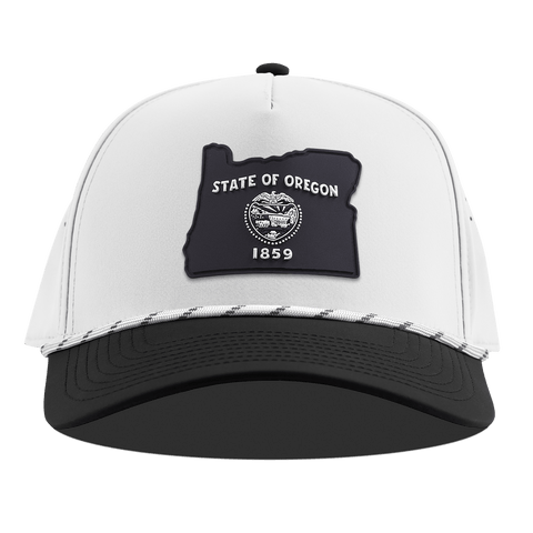 Oregon Vintage Curved 5 Panel Rope White/Black
