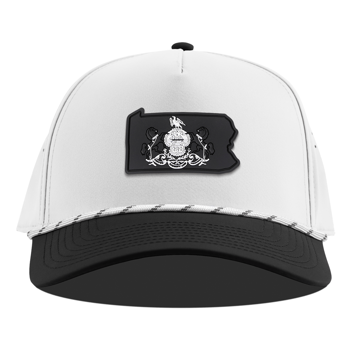 Pennsylvania Vintage Curved 5 Panel Rope White/Black