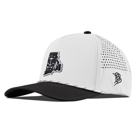Rhode Island Vintage Curved 5 Panel Rope White/Black