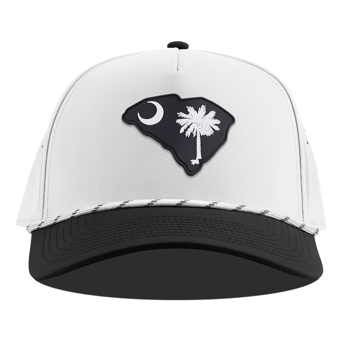 South Carolina Vintage Curved 5 Panel Rope White/Black