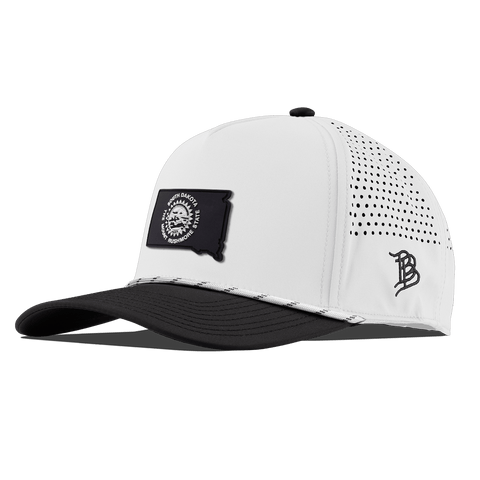 South Dakota Vintage Curved 5 Panel Rope White/Black