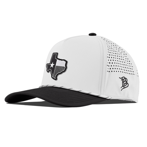 Texas Vintage Curved 5 Panel Rope White/Black
