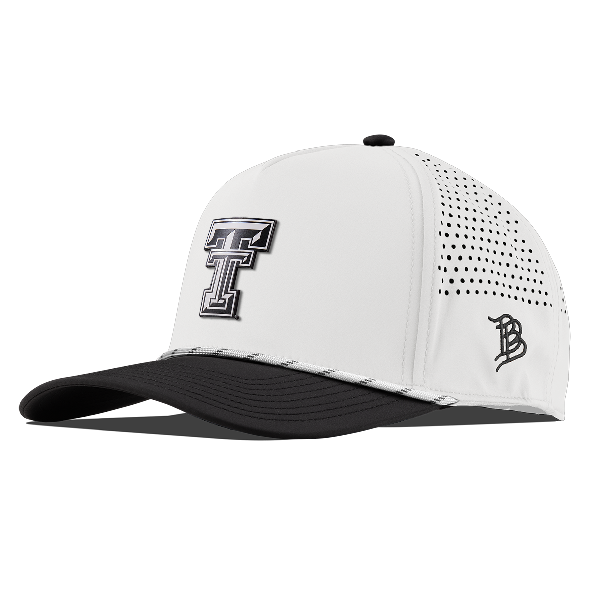 Texas Tech University "Vintage Texas Tech" Curved 5 Panel Rope White/Black