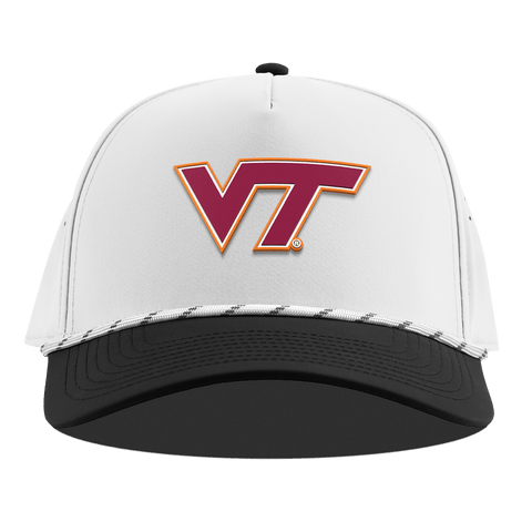 Virginia Tech University "Virginia Tech Team Logo" Curved 5 Panel Rope White/Black
