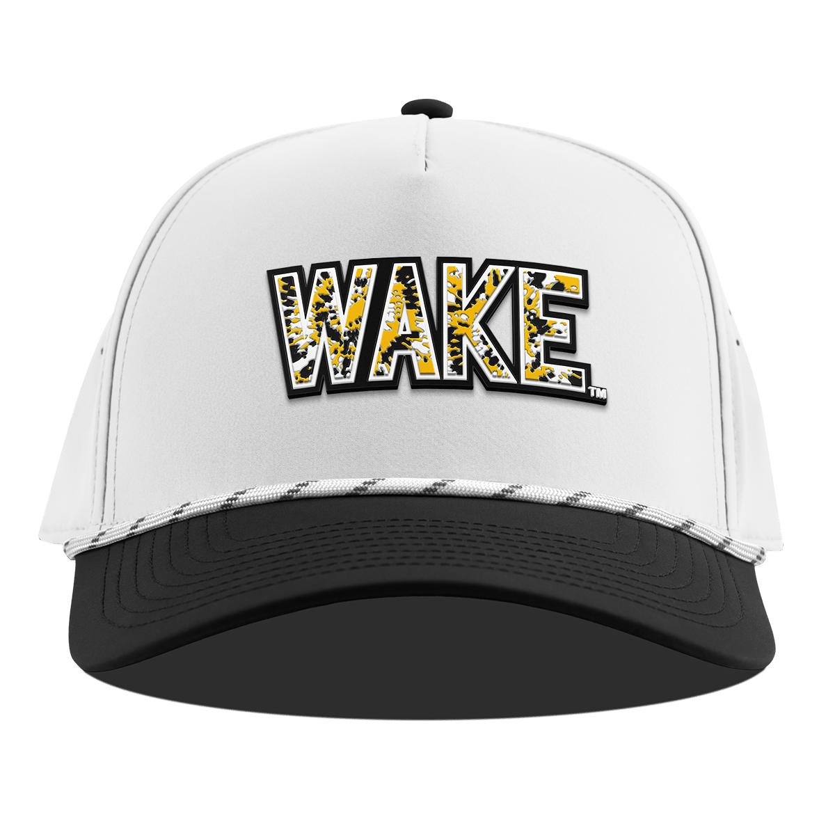 Wake Forest University "Wake Tie Dye" Curved 5 Panel Rope White/Black