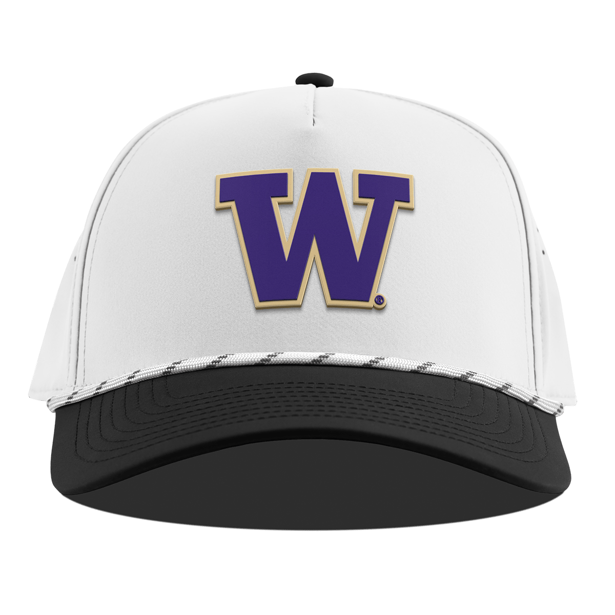 University of Washington "Huskies Script" Curved 5 Panel Rope White/Black