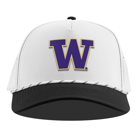 University of Washington "Huskies Script" Curved 5 Panel Rope White/Black