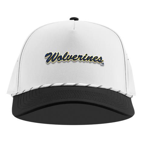 University of Michigan "Wolverines Script" Curved 5 Panel Rope White/Black
