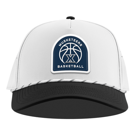 Xavier University "Xavier Basketball" Curved 5 Panel Rope White/Black