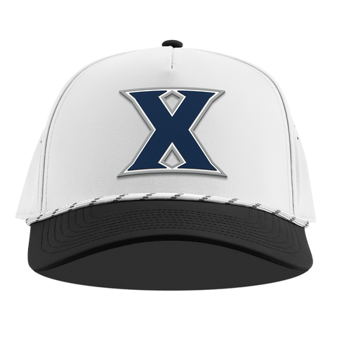 Xavier University "Xavier Block" Curved 5 Panel Rope White/Black