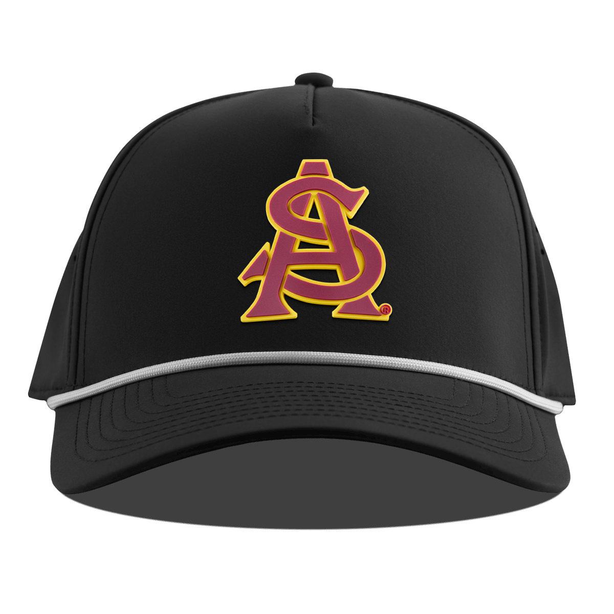 Arizona State University "ASU Baseball and Gold" Curved 5 Panel Rope Black