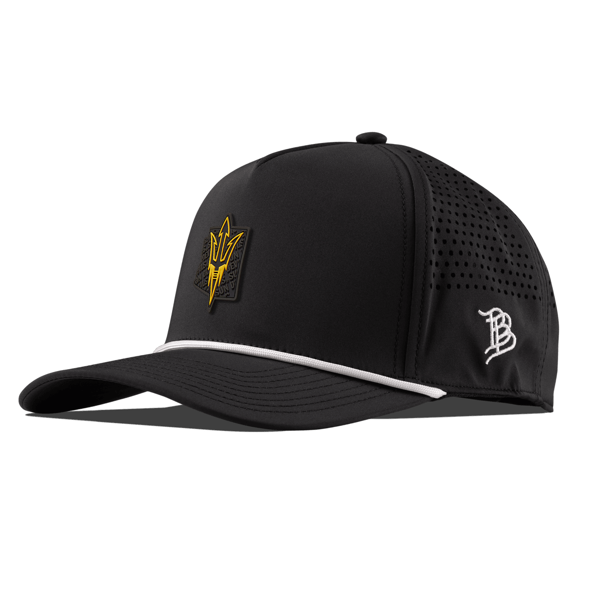 Arizona State University "ASU Blackout Pitchfork" Curved 5 Panel Rope Black/White