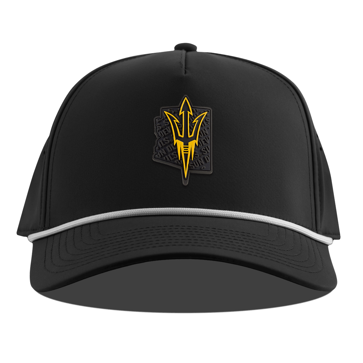 Arizona State University "ASU Blackout Pitchfork" Curved 5 Panel Rope Black