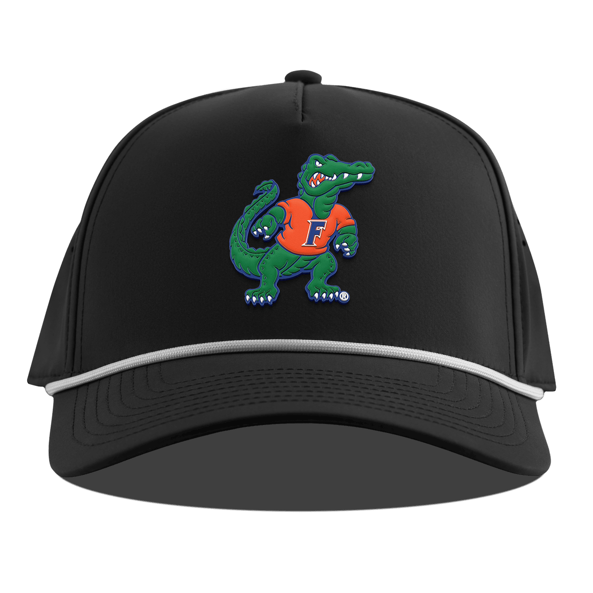 University of Florida "Albert The Gator" Curved 5 Panel Rope Black