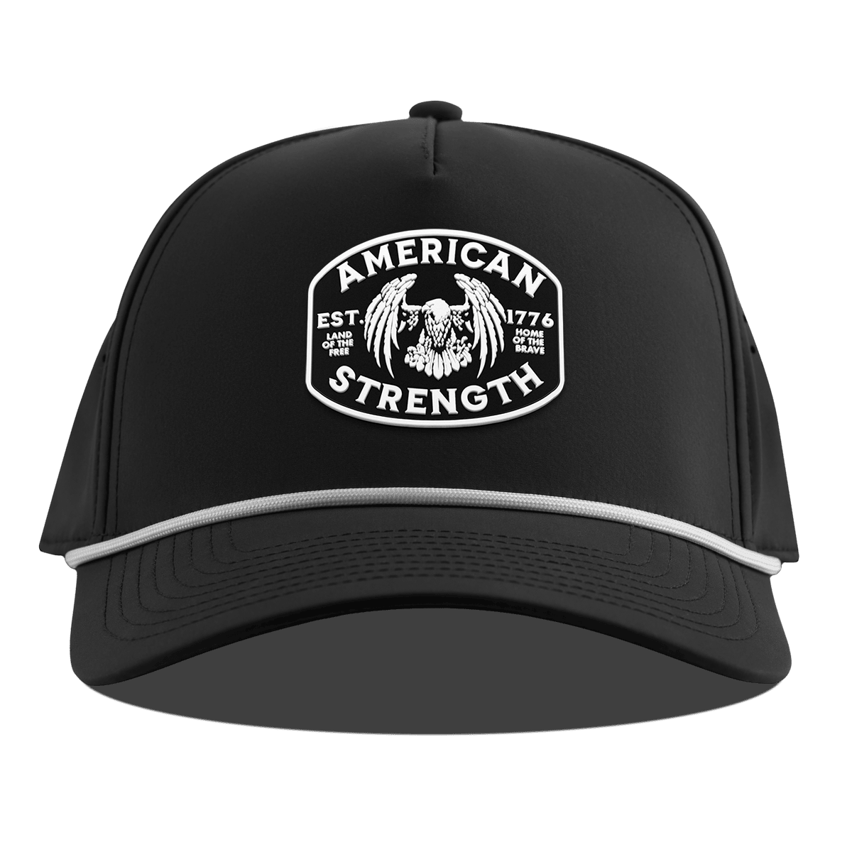 American Strength Curved 5 Panel Rope Black
