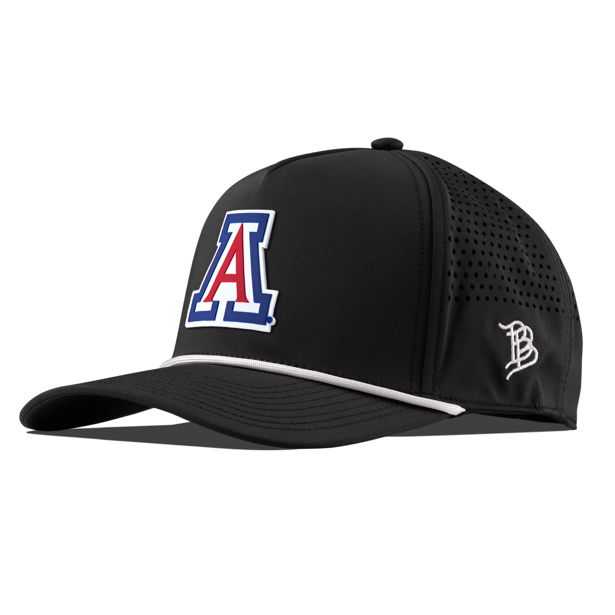 University of Arizona "Arizona Block" Curved 5 Panel Rope Black/White