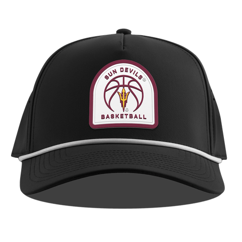 Arizona State University "Arizona State Basketball" Curved 5 Panel Rope Black