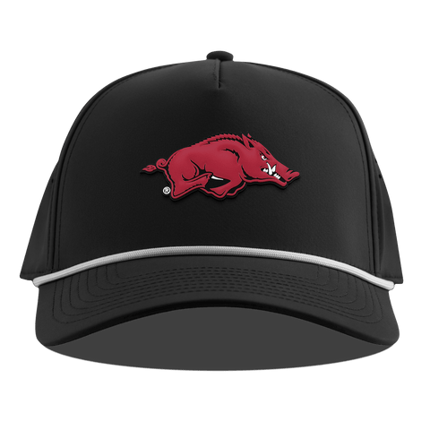 University of Arkansas "Arkansas Team Logo" Curved 5 Panel Rope Black
