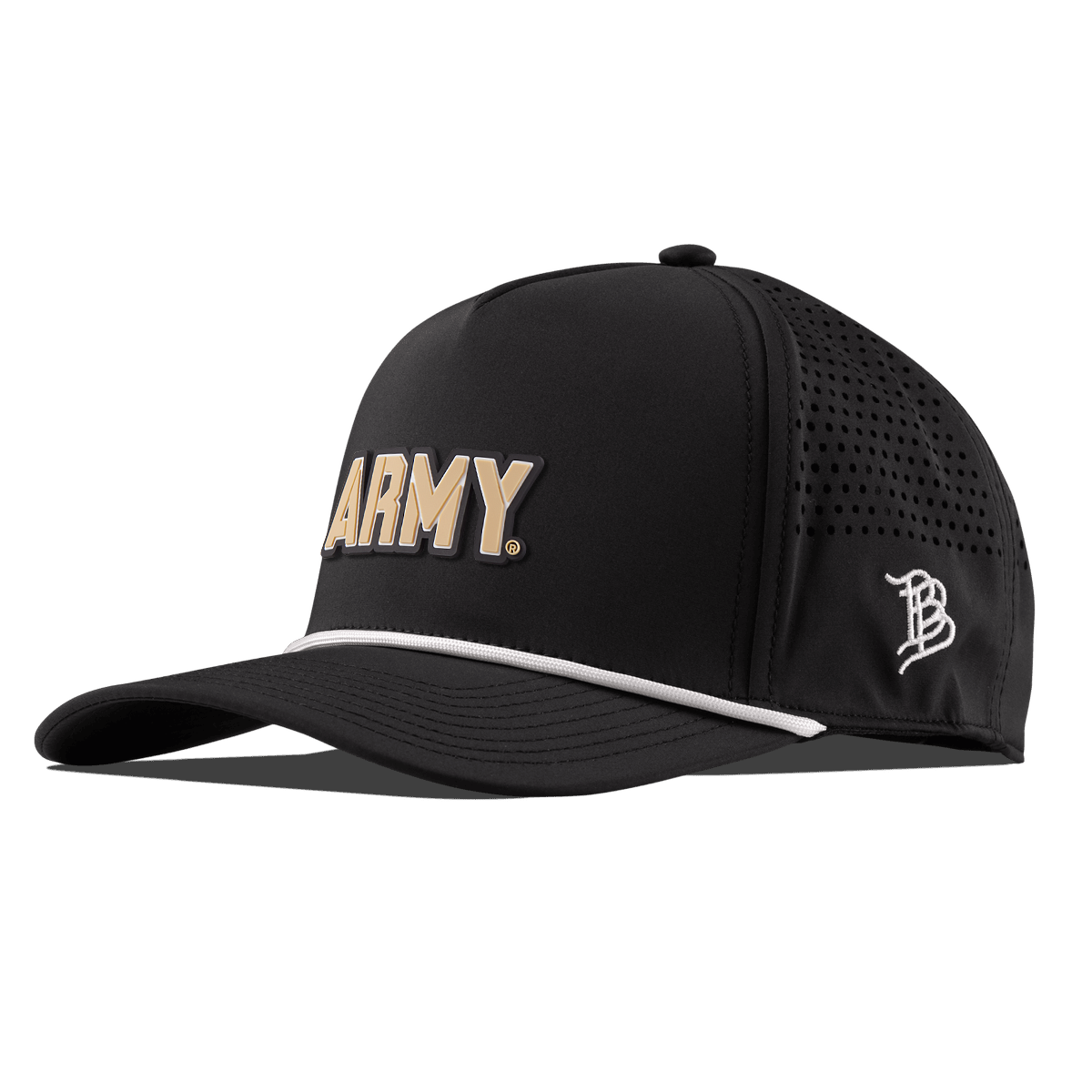 Army "Army West Point Gold Block" Curved 5 Panel Rope Black