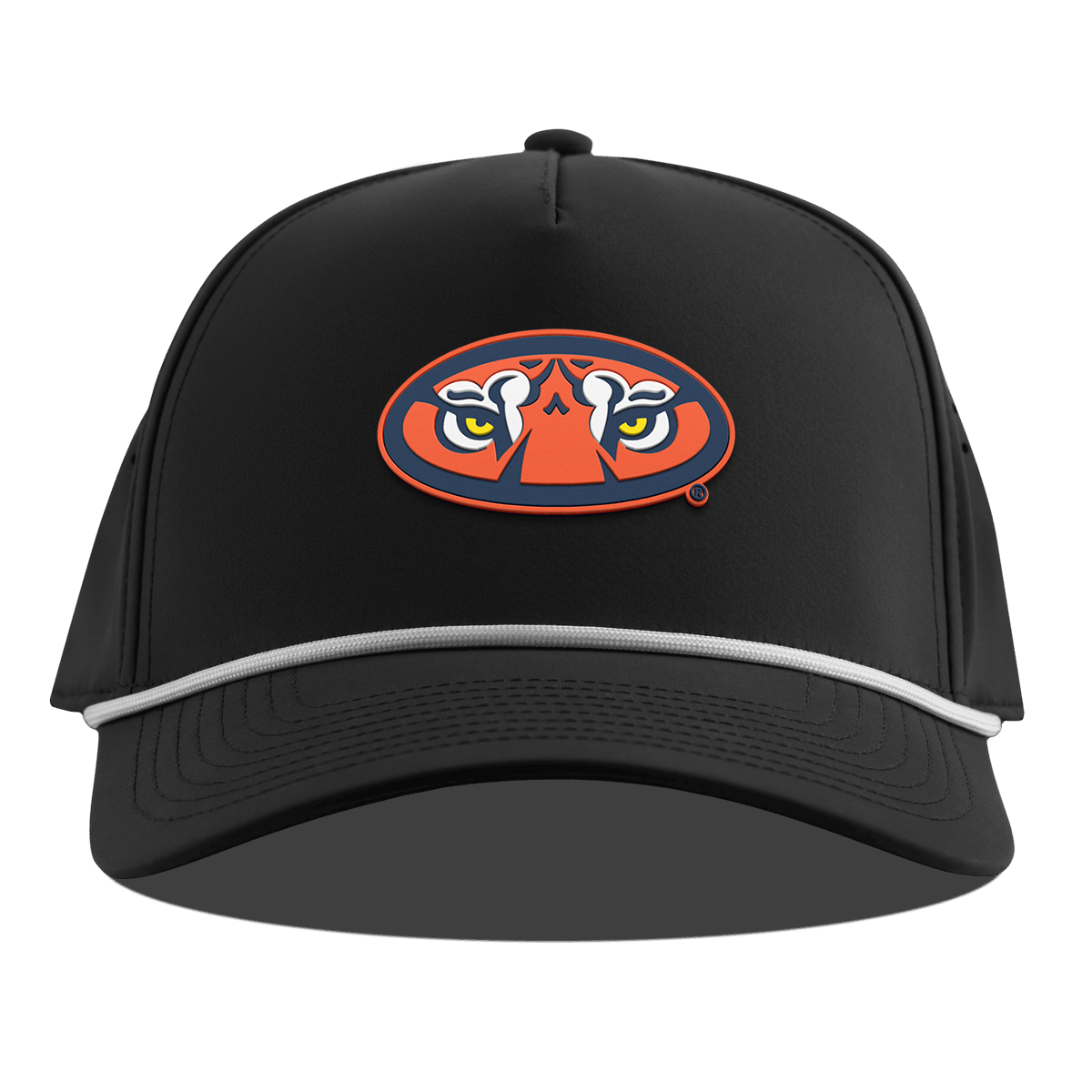 Auburn University "Auburn Tiger Eyes" Curved 5 Panel Rope Black