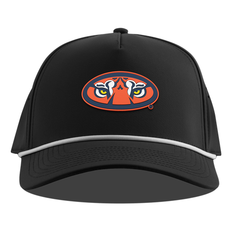 Auburn University "Auburn Tiger Eyes" Curved 5 Panel Rope Black
