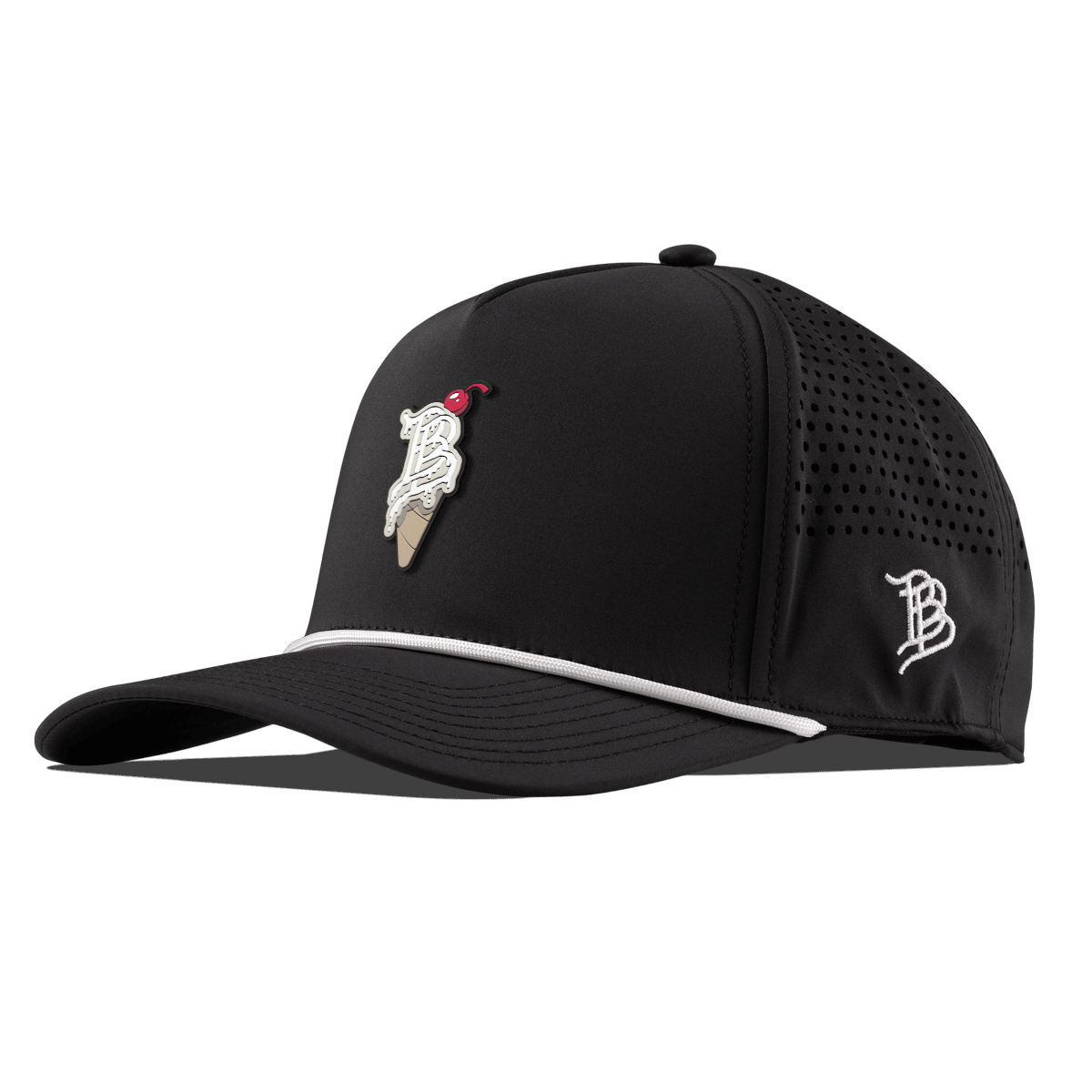BB Drip Cone Curved 5 Panel Rope Black