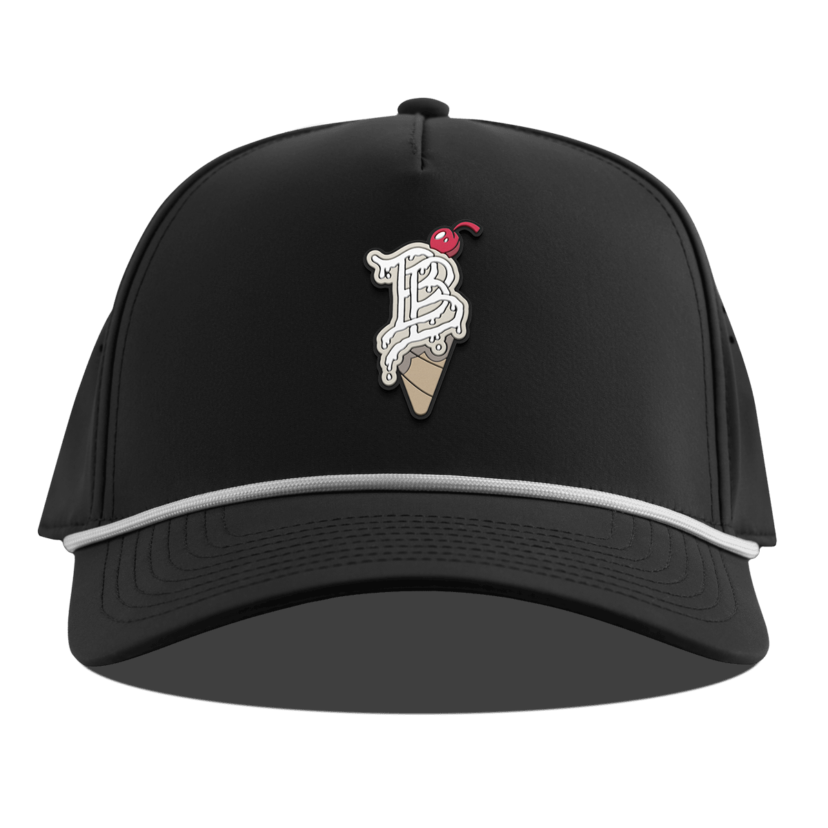 BB Drip Cone Curved 5 Panel Rope Black